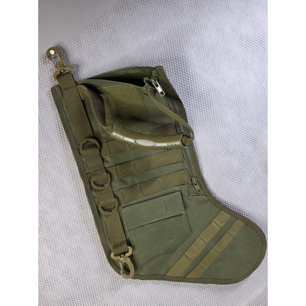 Tactical Christmas Stocking Olive Drab Green MOLLE Military Gear Pouch Holiday